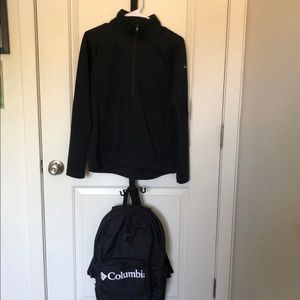 Columbia half zip soft shell pullover